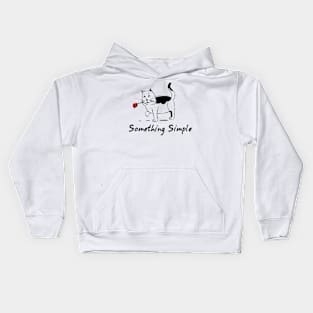 Something Simple: Minimalistic Cute Cat Kids Hoodie